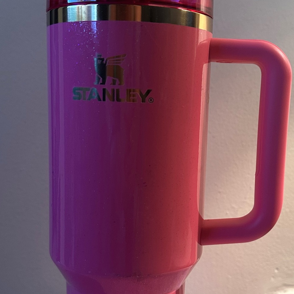 WICKED!  Stanley Glitter Pink Travel Mug